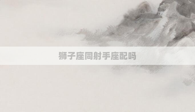 狮子座同射手座配吗