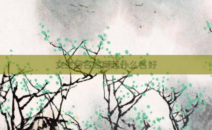 女生起名姓高起什么名好