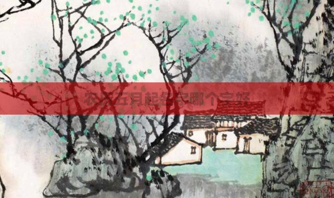 农历五月起名字哪个字好