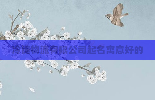 冷链物流有限公司起名寓意好的