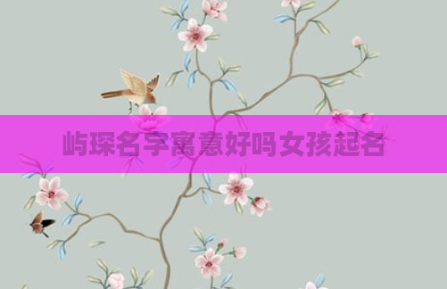 屿琛名字寓意好吗女孩起名