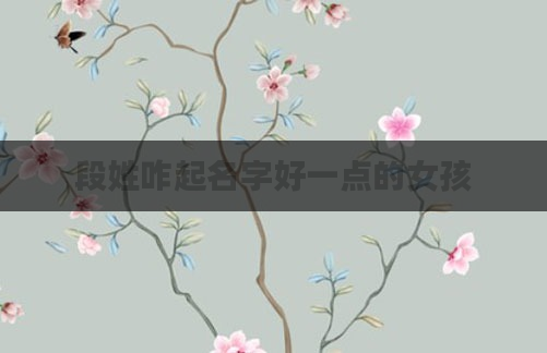 段姓咋起名字好一点的女孩
