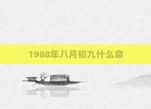 1988年八月初九什么命