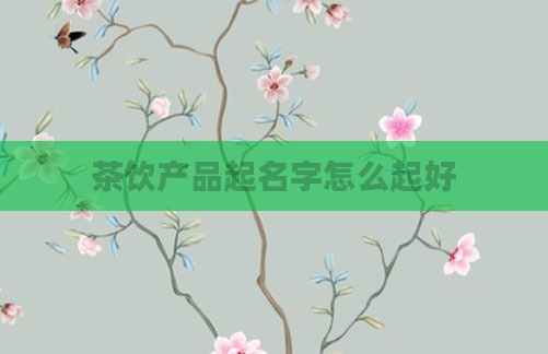 茶饮产品起名字怎么起好