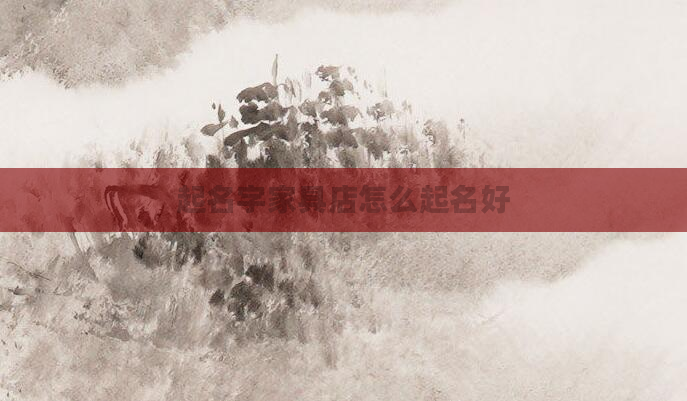起名字家具店怎么起名好