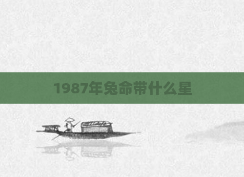 1987年兔命带什么星