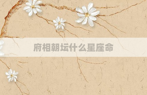 府相朝坛什么星座命