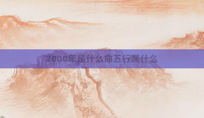 2000年是什么命五行属什么