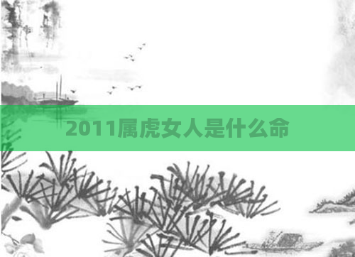 2011属虎女人是什么命