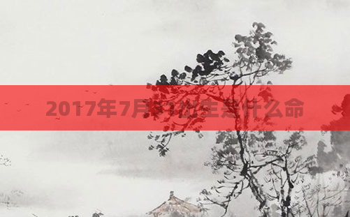 2017年7月31出生是什么命