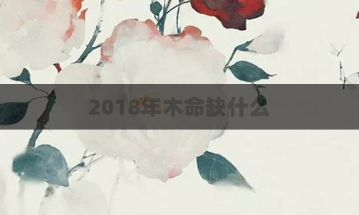 2018年木命缺什么