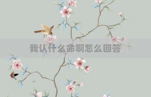 我认什么命啊怎么回答