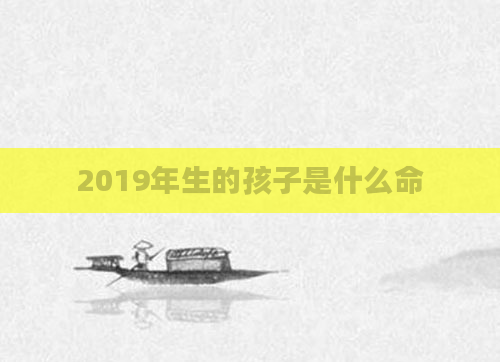 2019年生的孩子是什么命