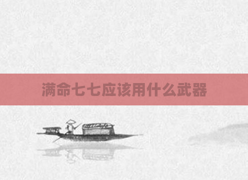 满命七七应该用什么武器
