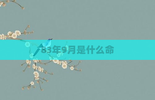 83年9月是什么命