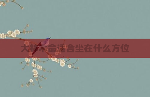 大林木命适合坐在什么方位