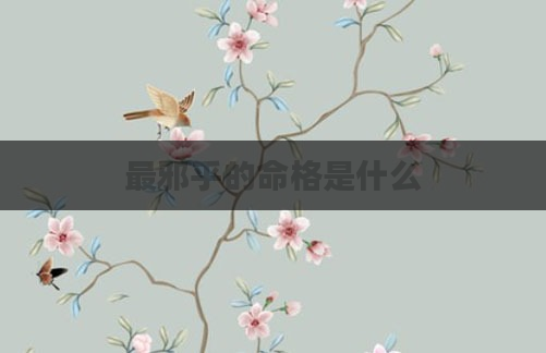 最邪乎的命格是什么