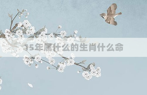 15年属什么的生肖什么命