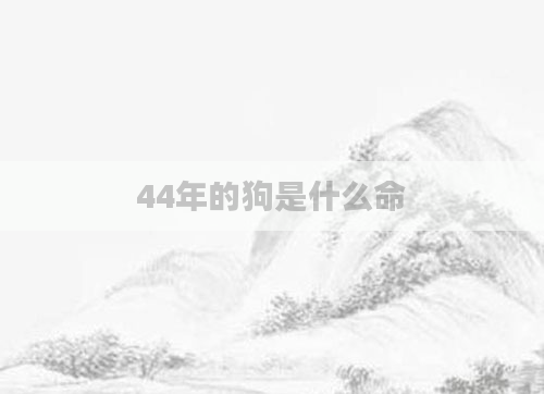 44年的狗是什么命