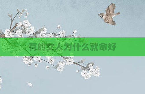 有的女人为什么就命好