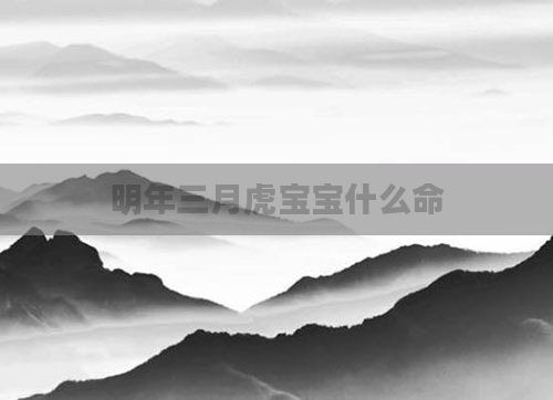 明年三月虎宝宝什么命