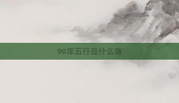 90年五行是什么命