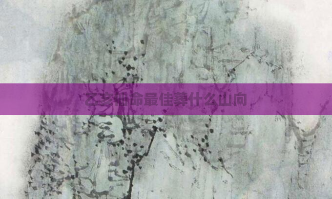 乙亥仙命最佳葬什么山向