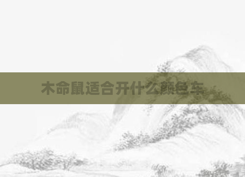 木命鼠适合开什么颜色车