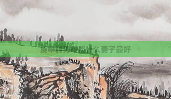 庚申时男命娶什么妻子最好