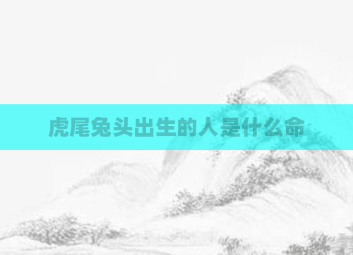 虎尾兔头出生的人是什么命