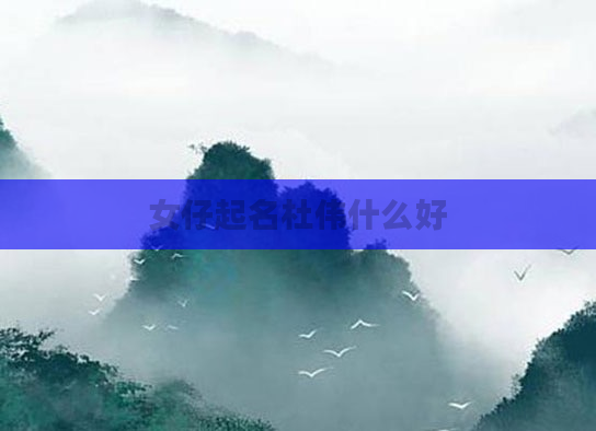女仔起名杜伟什么好