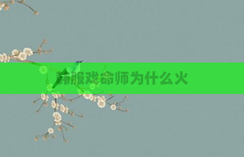 韩服戏命师为什么火