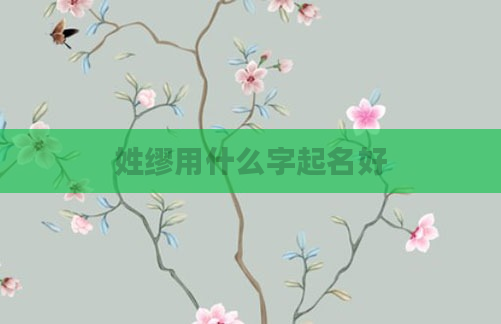 姓缪用什么字起名好