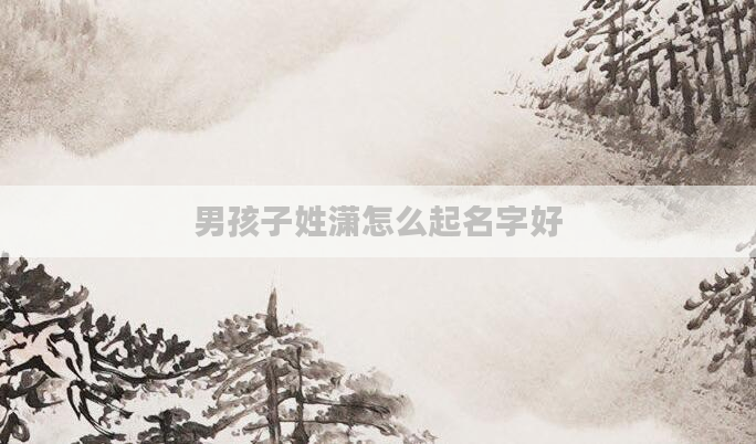 男孩子姓潇怎么起名字好