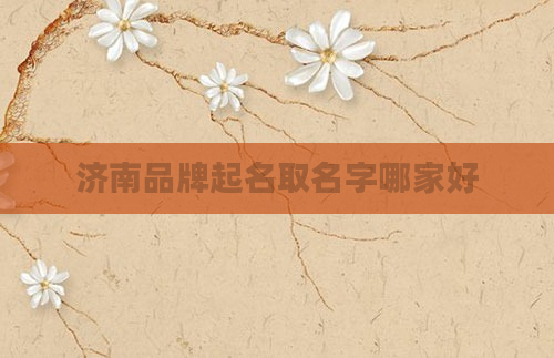 济南品牌起名取名字哪家好