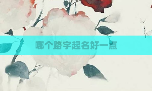 哪个路字起名好一点