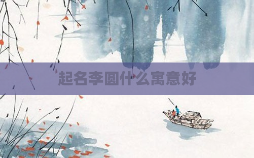 起名李圆什么寓意好