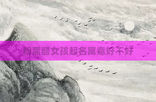 粉黑酷女孩起名寓意好不好