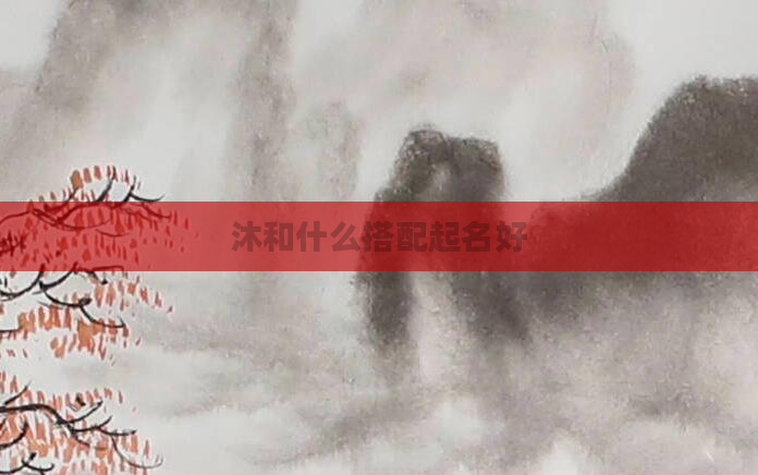 沐和什么搭配起名好
