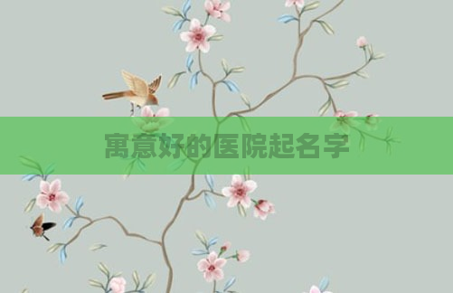 寓意好的医院起名字