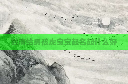 姓唐给男孩虎宝宝起名起什么好