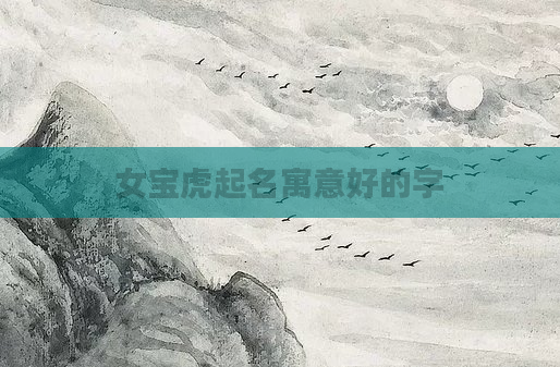 女宝虎起名寓意好的字