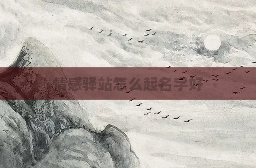 情感驿站怎么起名字好