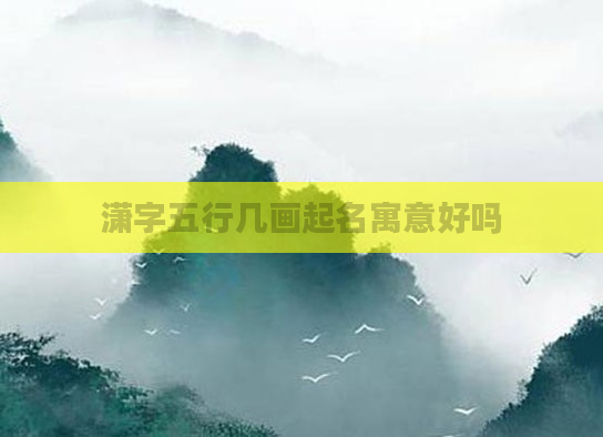 潇字五行几画起名寓意好吗
