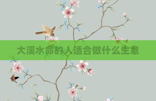 大溪水命的人适合做什么生意