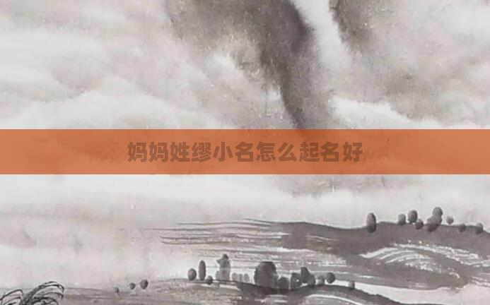 妈妈姓缪小名怎么起名好