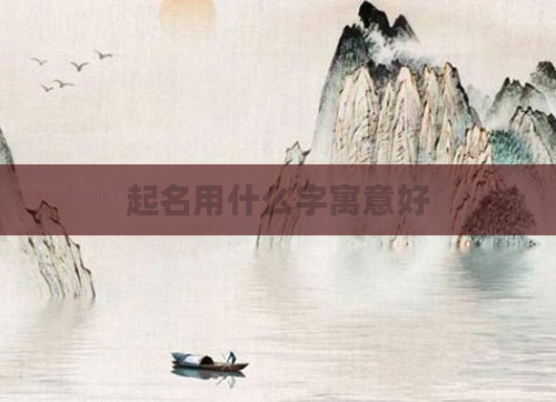 起名用什么字寓意好