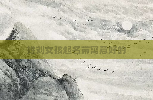 姓刘女孩起名带寓意好的