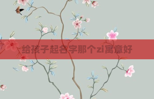 给孩子起名字那个zi寓意好