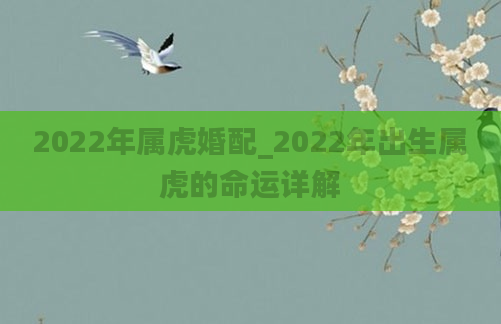 2022年属虎婚配_2022年出生属虎的命运详解